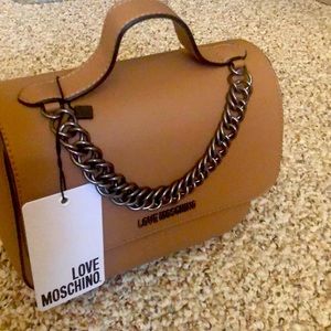 Designer shoulder bag, love Moschino